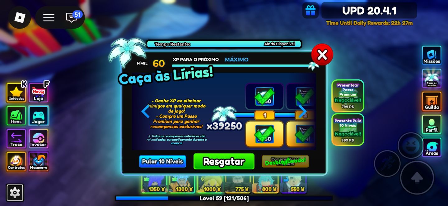 Conta anime adventures com aizen unique full SSS e fused hero double unique