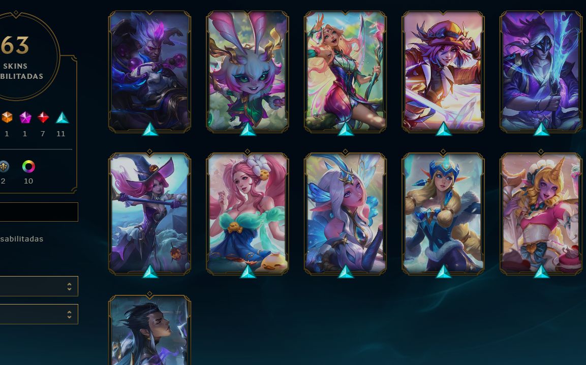 Conta LoL Esmeralda III SoloQ/Esmeralda II Flex/64 skins/Ultimate Seraphine