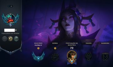 Conta de lol platina 4 91 pdl mmr bom mais vitoria do que derrota