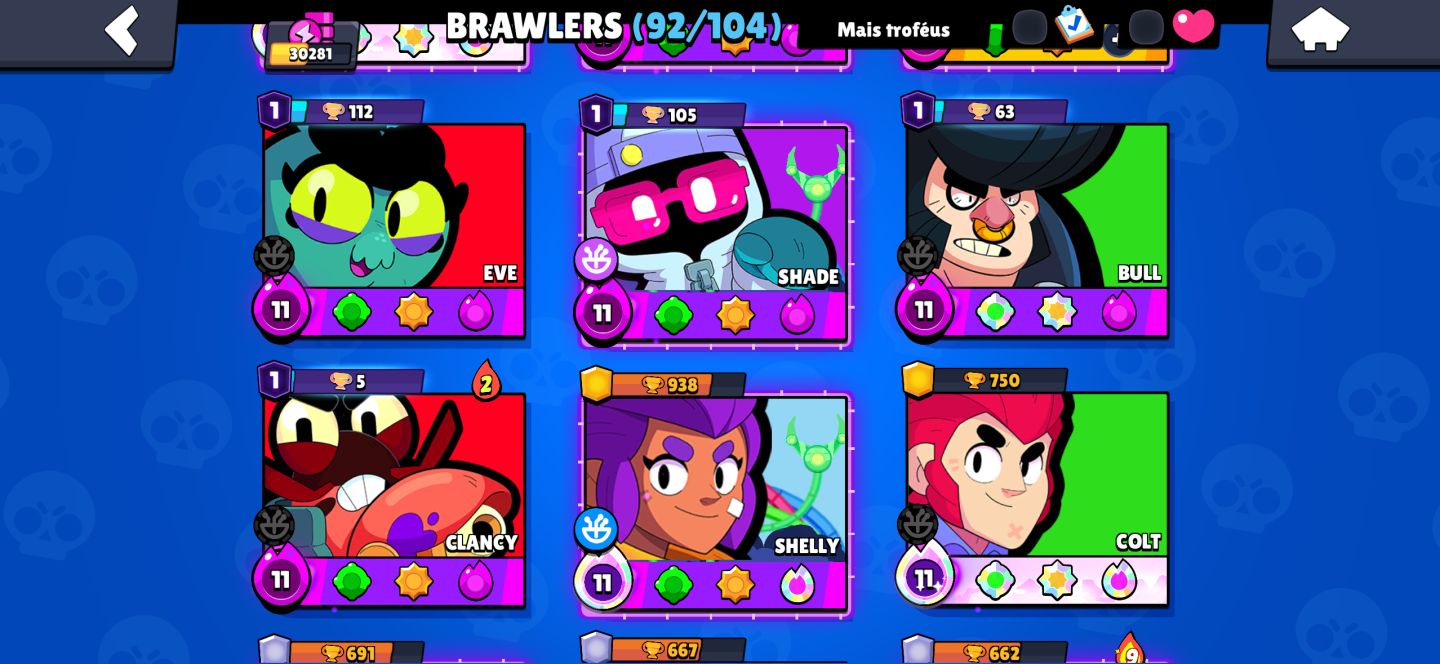 CONTA BRAWL STARS | 32 BRAWLERS PODER 11 | QUERENDO URGENTE | PROMOÇÃO HJ