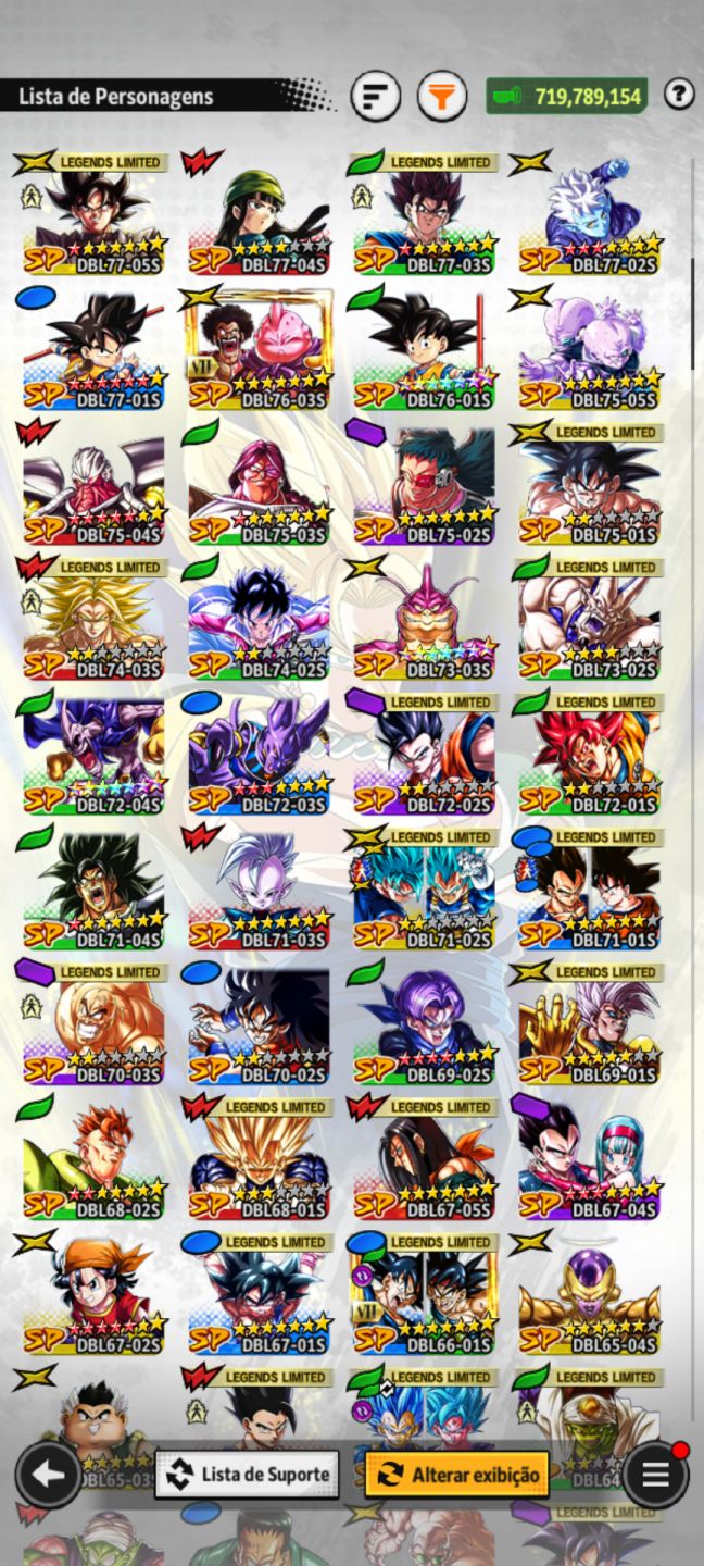 Conta Dragon Ball Legends Mid Game