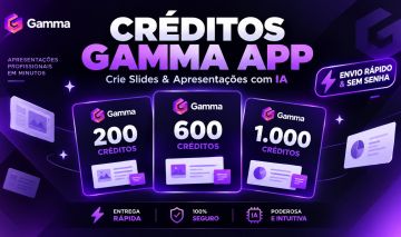 CRÉDITOS GAMMA APP | GERADOR DE SLIDES & APRESENTAÇÕES AI | ENVIO RÁPIDO
