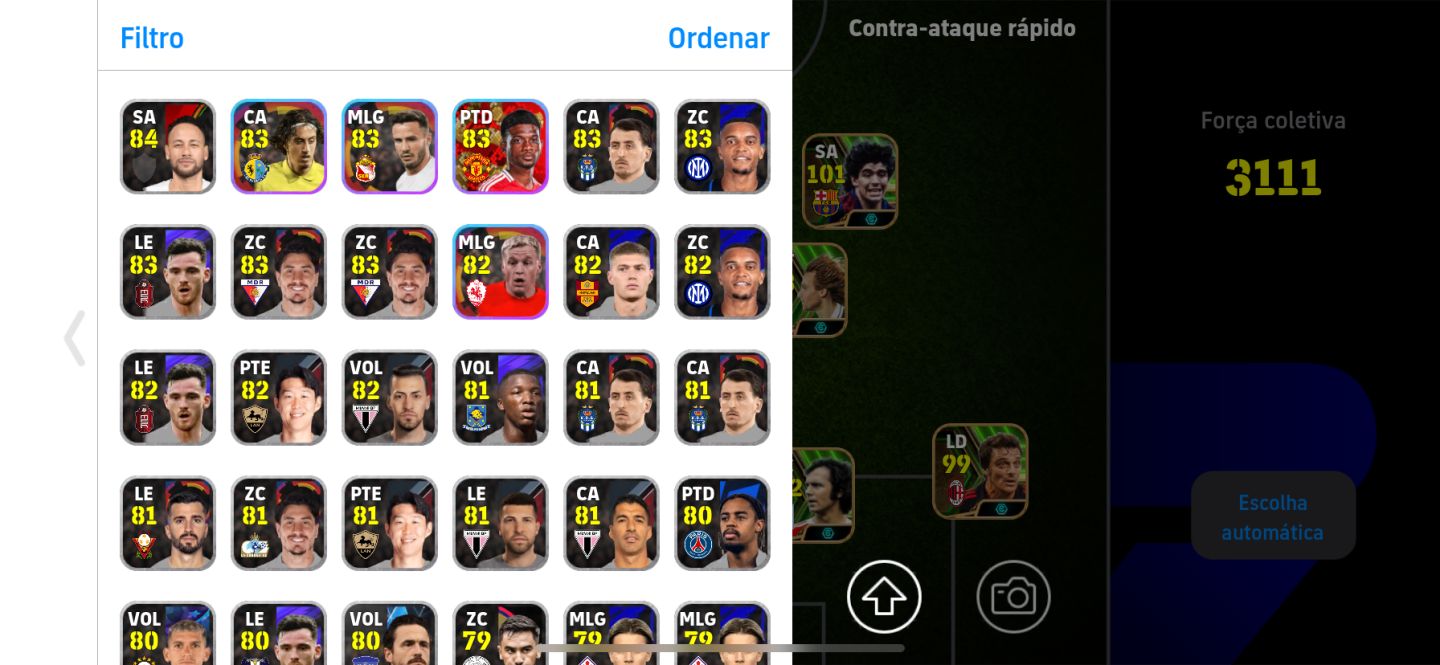 Pra sair rápido 3 contas efootball por 170