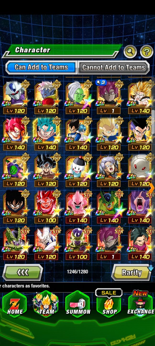 CONTA MID GAME COM MUITOS PERSONAGENS META - DOKKAN BATTLE