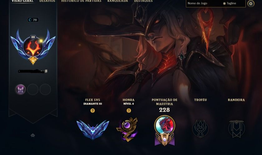 CONTA LOL Diamante 3 - 60 Skins - Lvl 79