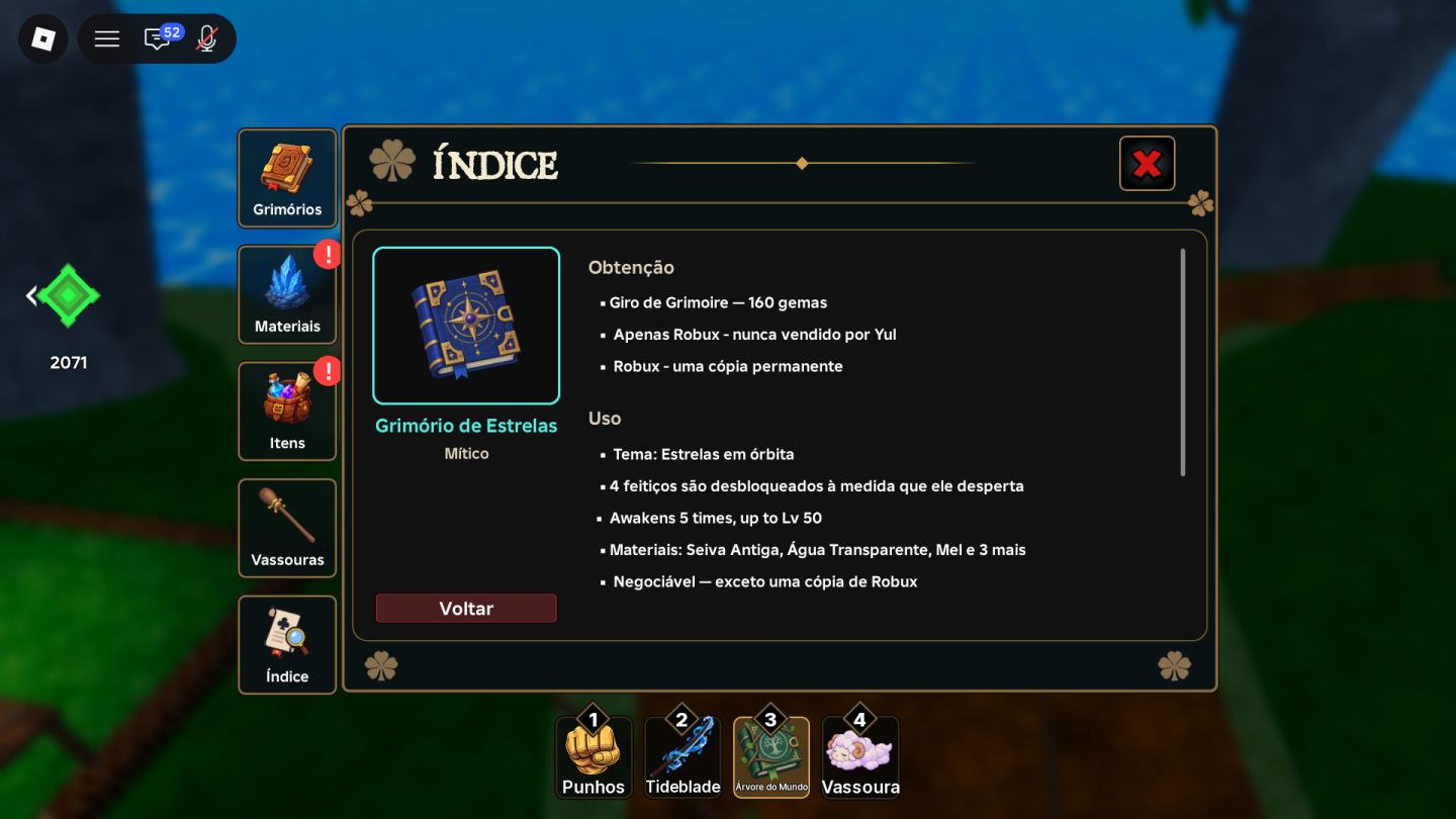 LENDAS DE TREVO :GRIMÓRIOS, CONTAS, ITENS, AURAS E SERVIÇO DE CLASSE!