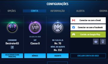 Conta avançada MFF