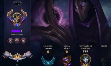 RARIDADE LVL 790! CONTA LOL PLATINA 1 | 195 SKINS | JHIN, SETT E DARIUS M7