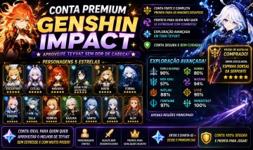 Conta forte de genshin para quem não quer se estressar mais com eventos