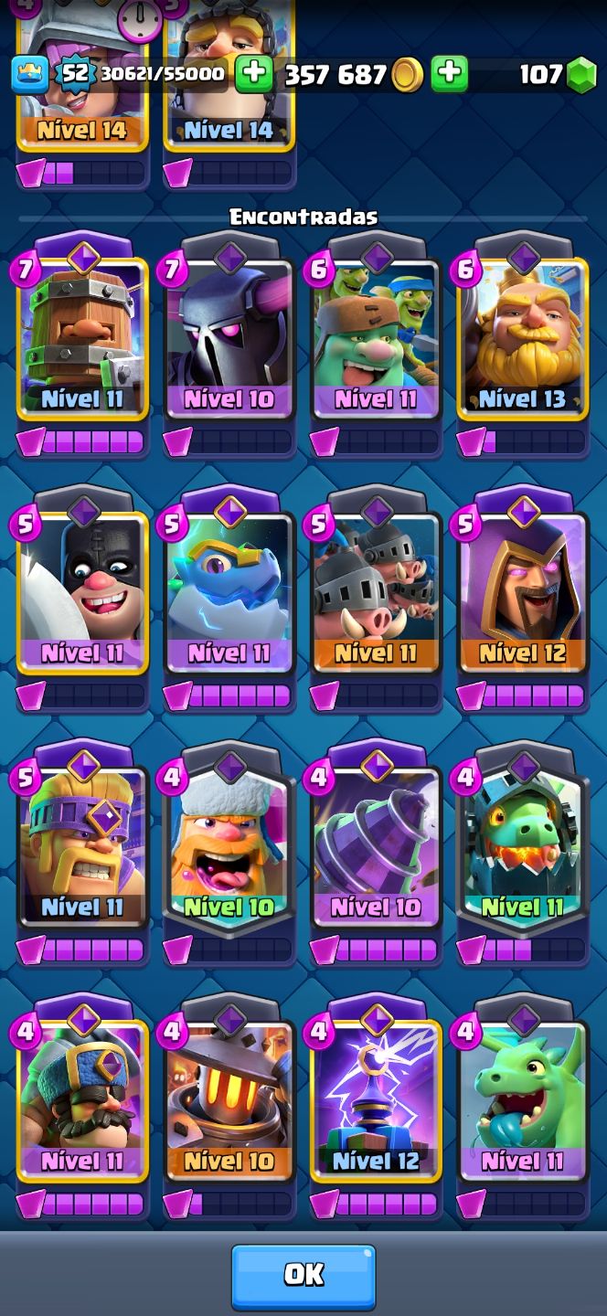 Conta Clash royale Muito Boa com muitas evoluções
