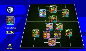 Conta eFootball para iniciante com 3145 de over