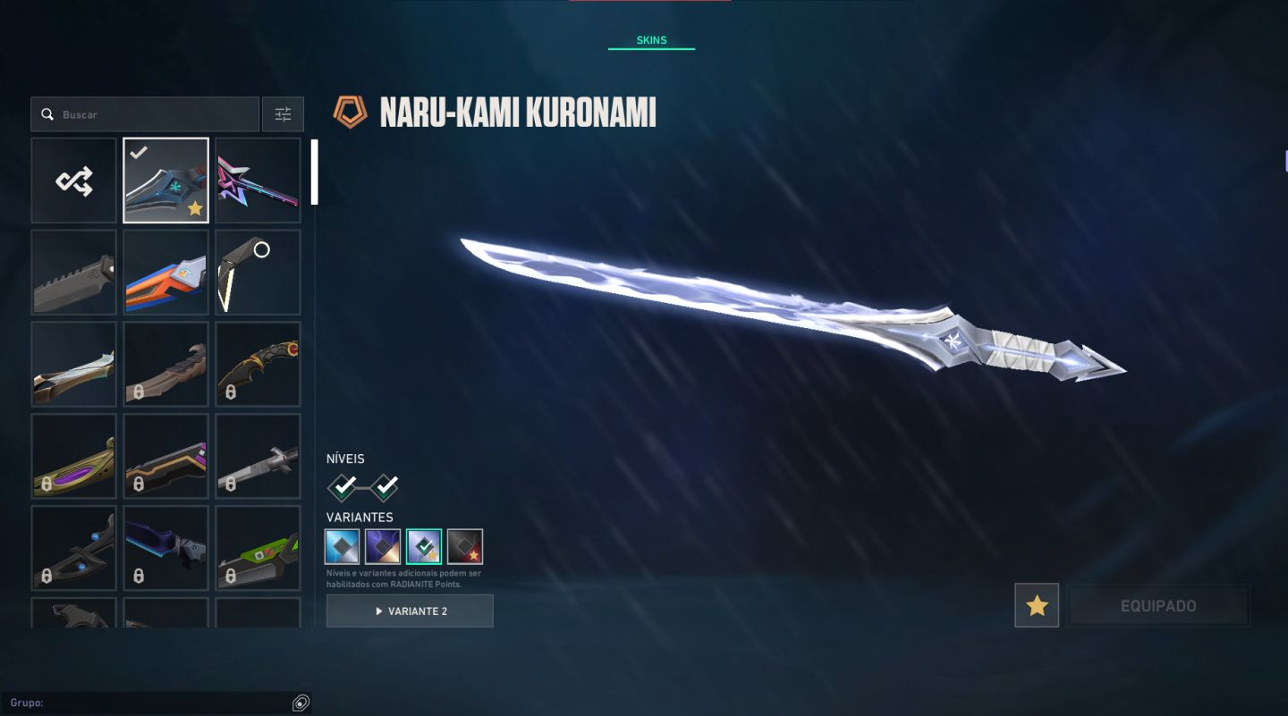 (FE) Conta Valorant | Kuronami Knife + Phantom | Sheriff Protocol | Ouro 3/Lv.96