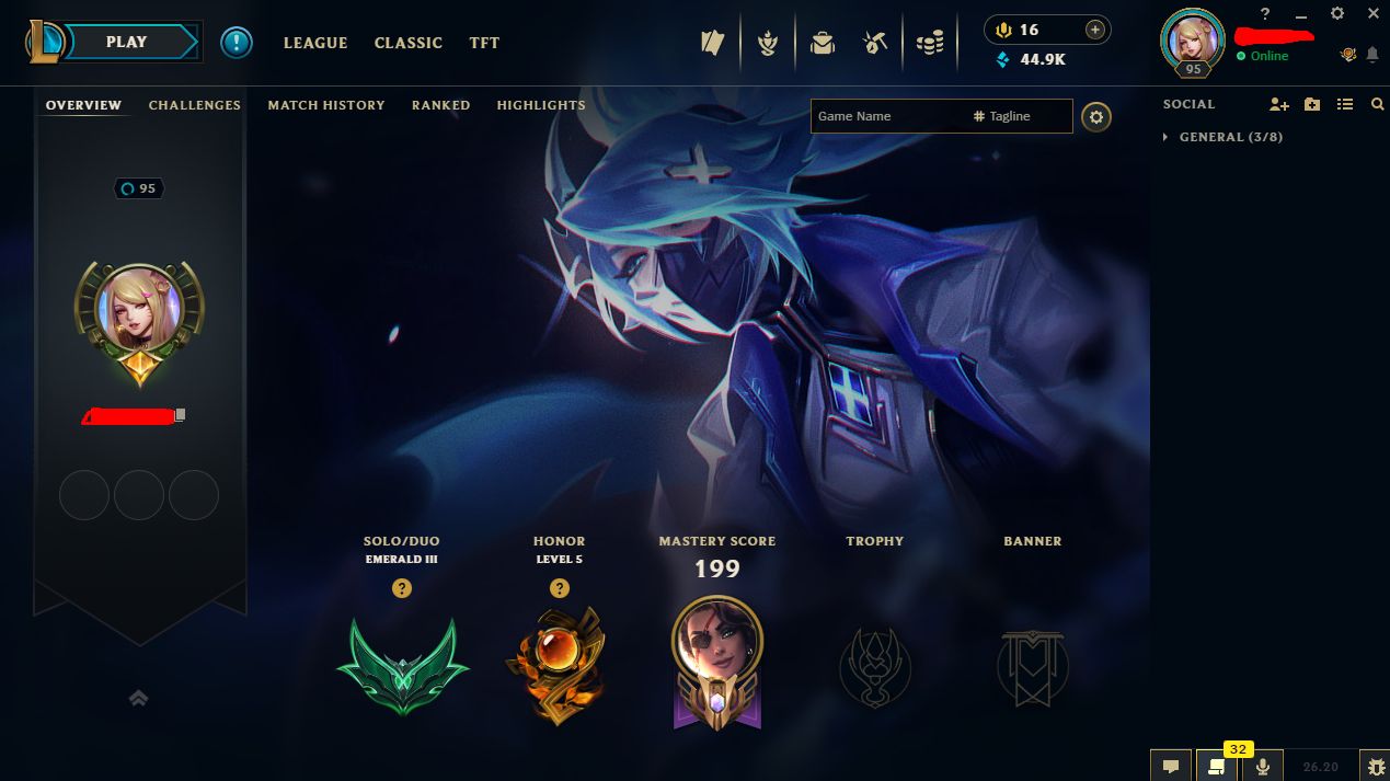 CONTA EX ASCENDENTE + CONTA LOL ESMERALDA 3 NO MESMO LOGIN / SKIN VCT 2026