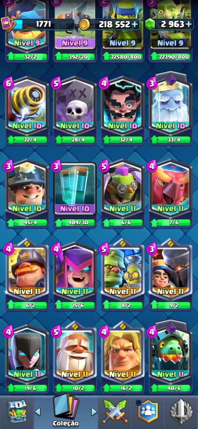Conta Clash Royale 14k trofeus, 38 nível max, 9 Herois liberados 21 Evoluidas