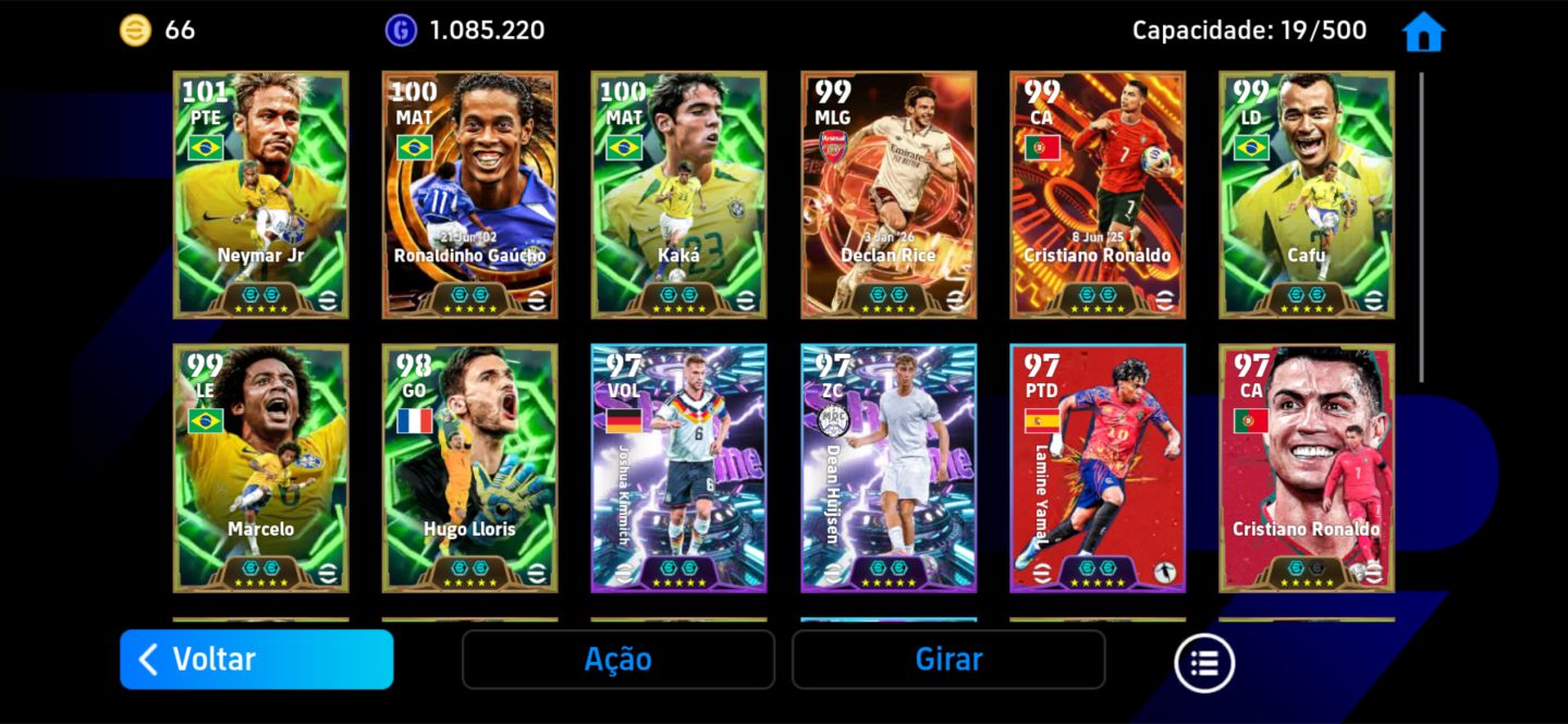 CONTA EFOOTBALL CR7 BIG TIME RONALDINHO BIG TIME E OUTROS ÉPICOS INÉDITOS