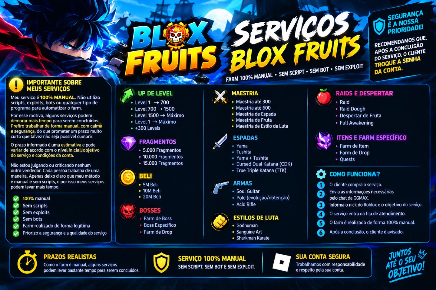 Faço serviços de blox fruits