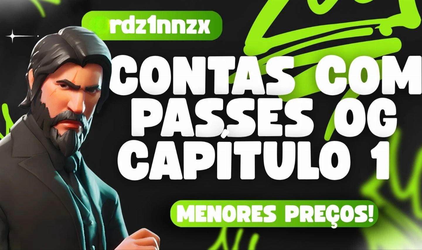 CONTAS DE FORTNITE COM PASSES OG DO CAPÍTULO 1 (MENORES PREÇOS)