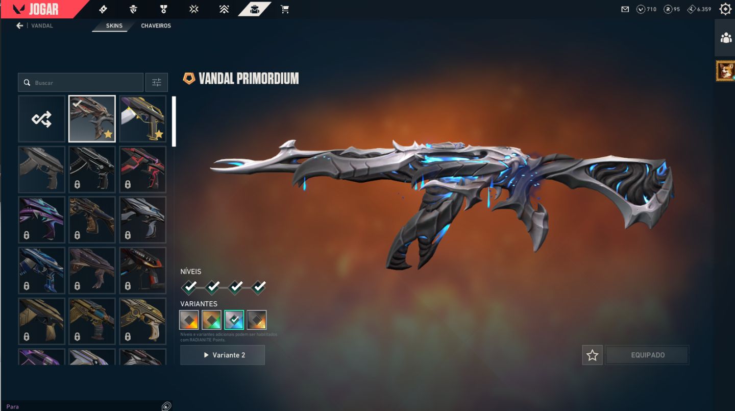 Conta Valorant 2 Skins Vandal 1 Passe
