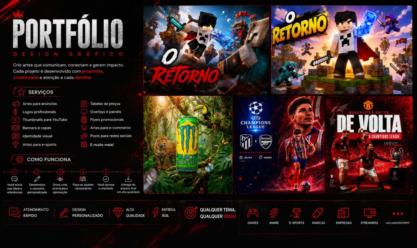 DESIGNER PROFISSIONAL ! (THUMBNAIL, LOGO, BANNERS, ANUNCIOS, GIFS, OVERLAYERS..)