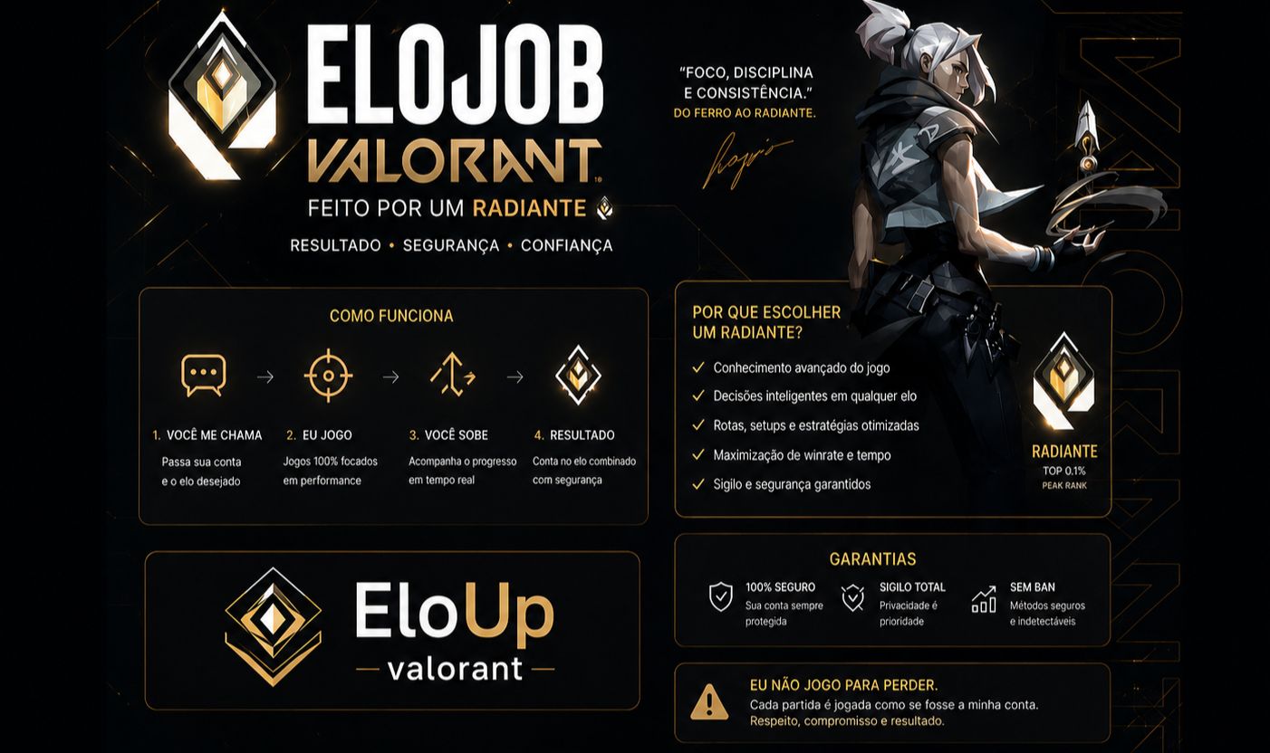 EloUp / EloJob VALORANT! Subimos voce de elo rapidamente! O MAIS BARATO