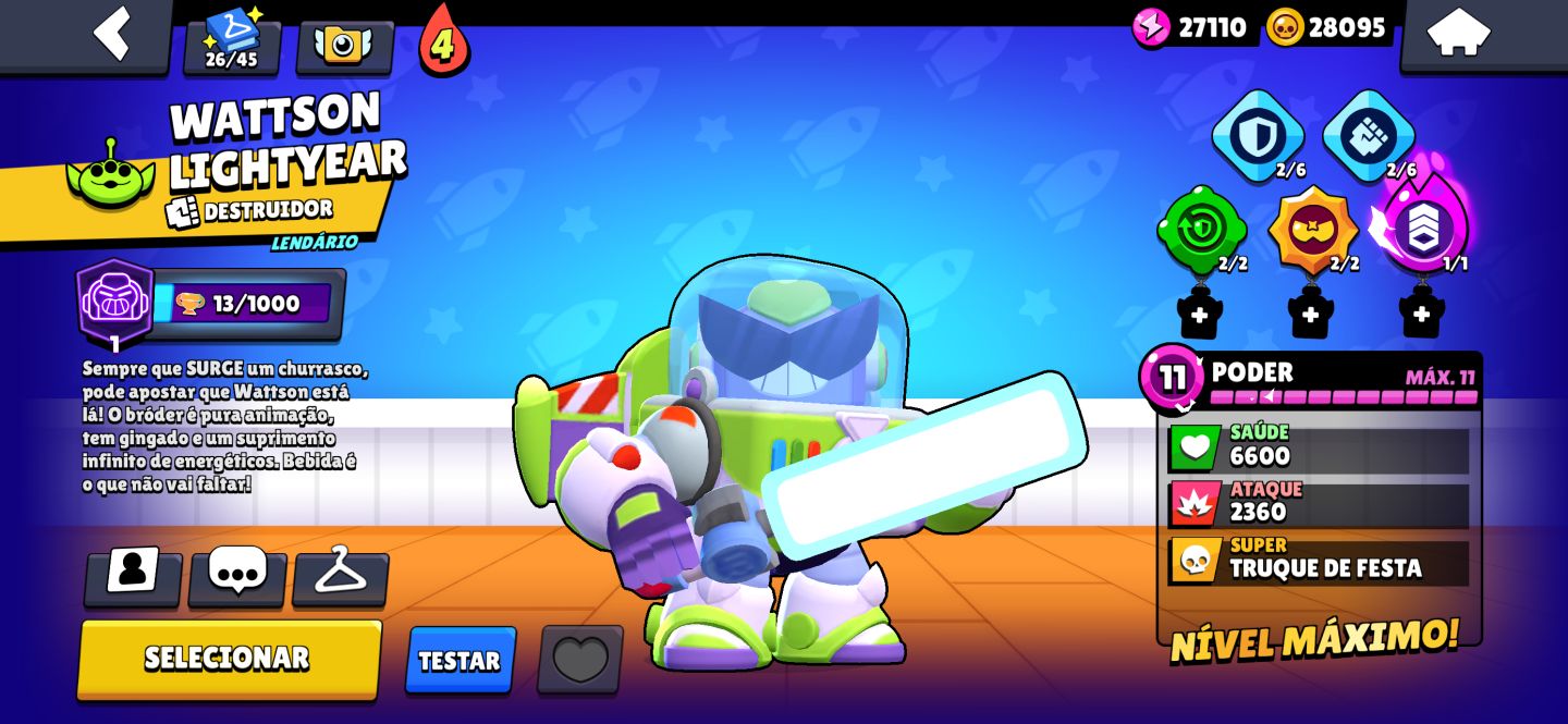 CONTA BRAWL STARS COM SKINS RARAS