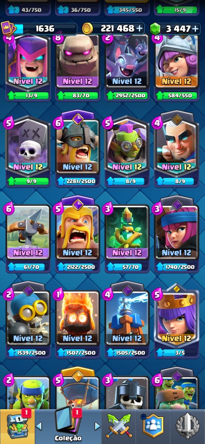 CONTA DE CLASH ROYALE