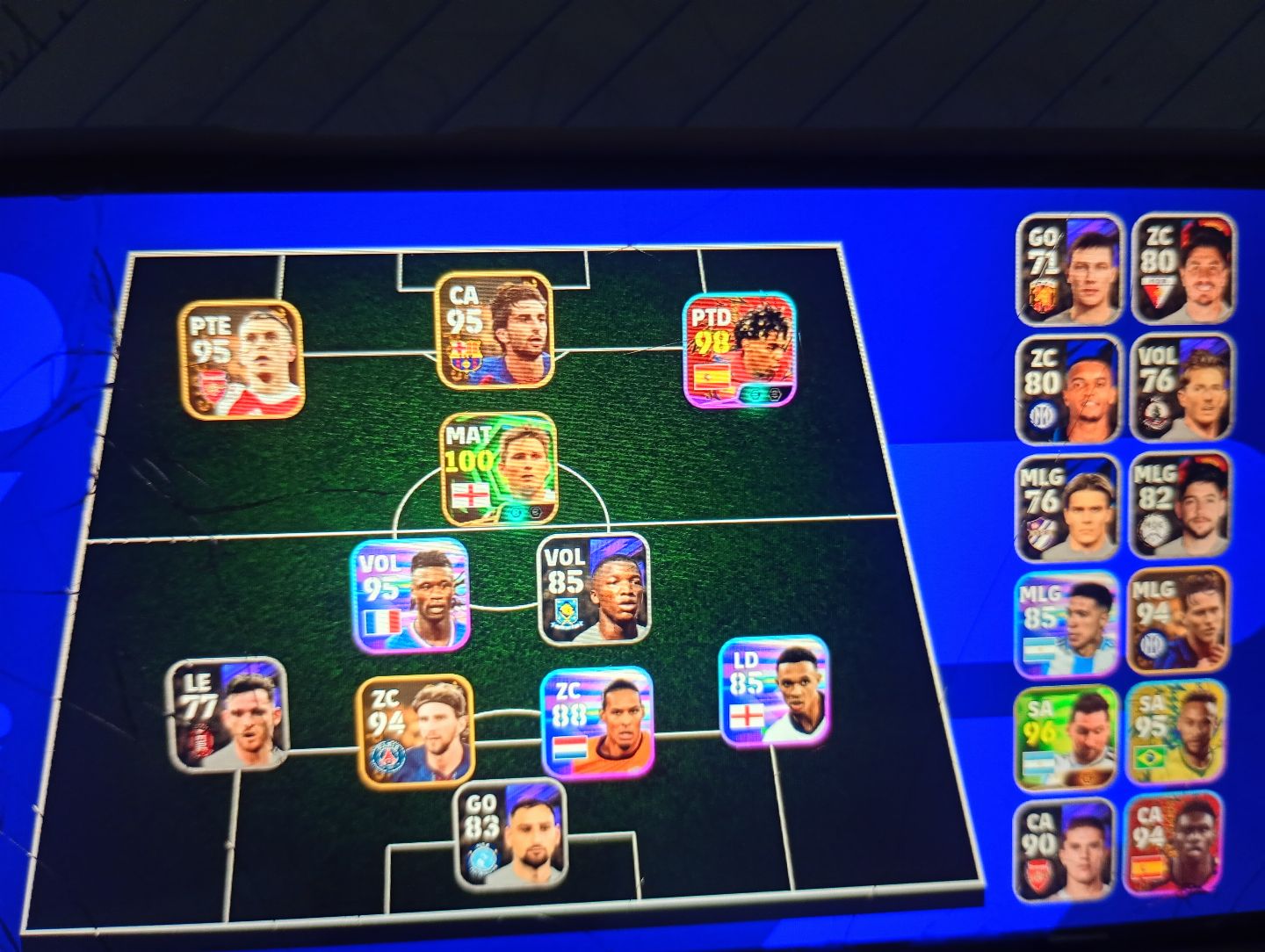 Conta iniciante com Frank lampard 106 e messi