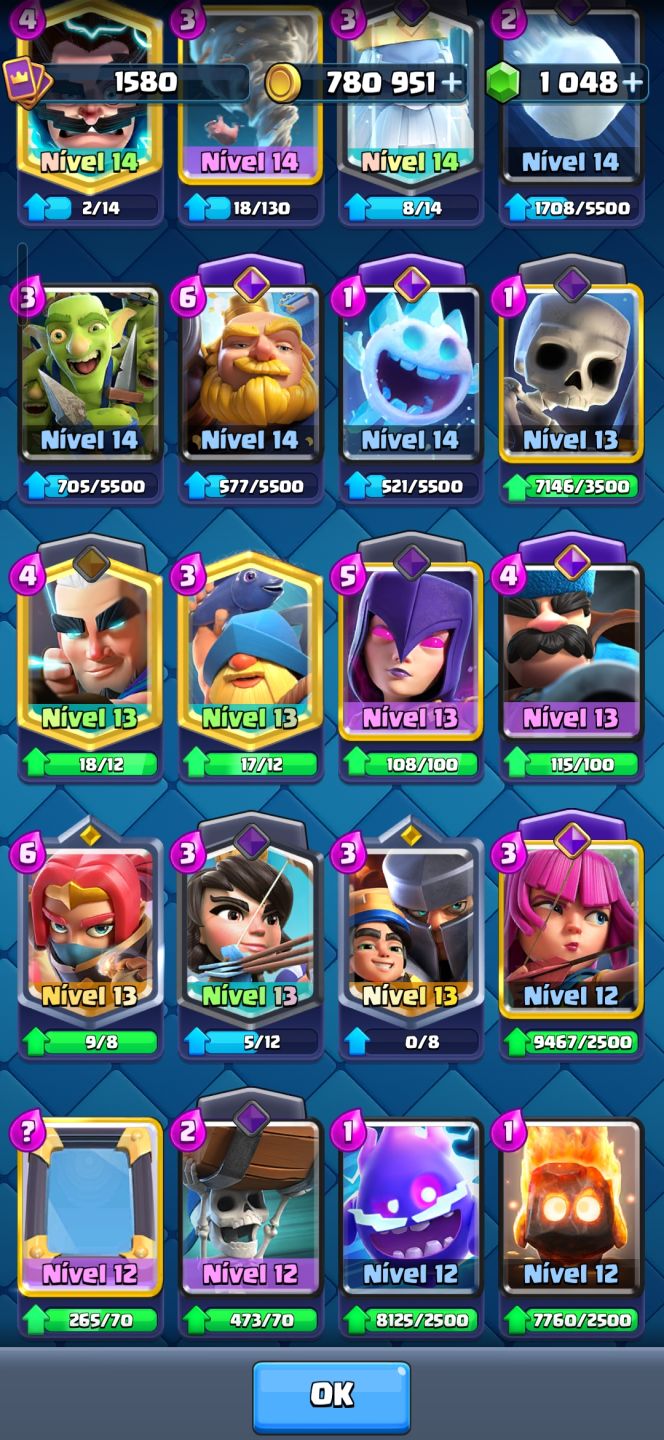 Conta de clash royale gemada barata