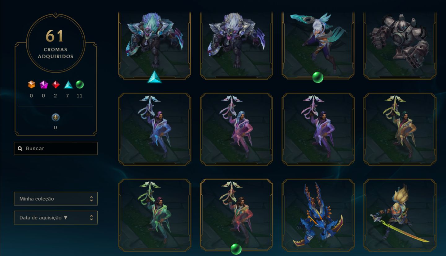 CONTA LOL DIAMOND | 189 SKINS | 128 ESSÊNCIAS MÍTICAS