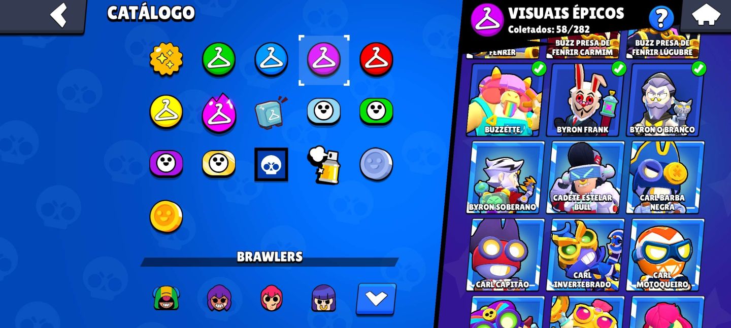 Conta Brawl Stars super rara com skins exclusivas