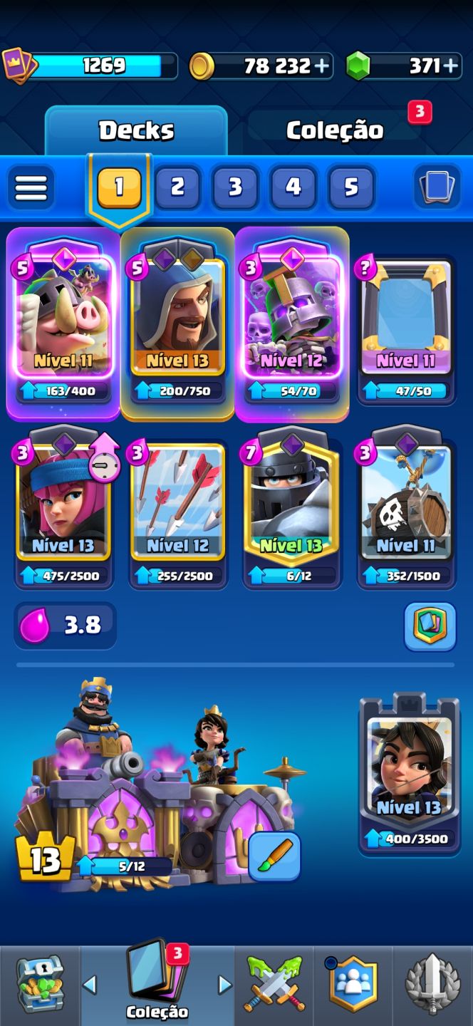 CONTA CLASH ROYALE 9 ANOS 7000 TROFEUS