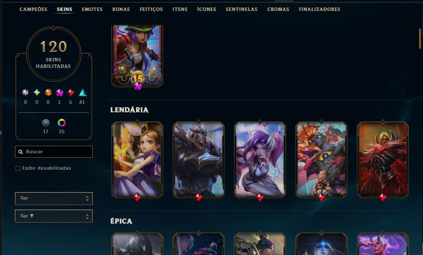 CONTA LOL ESMR 1 | LEVEL 273 | 120 SKINS | FULL CHAMPS | FULL ACESSO |EX DIAMOND