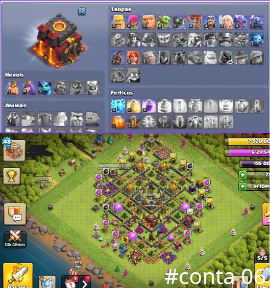 Contas Clash of Clans CV7 CV15 | Full, Semi Full, RUSHADA | Entrega Automatica