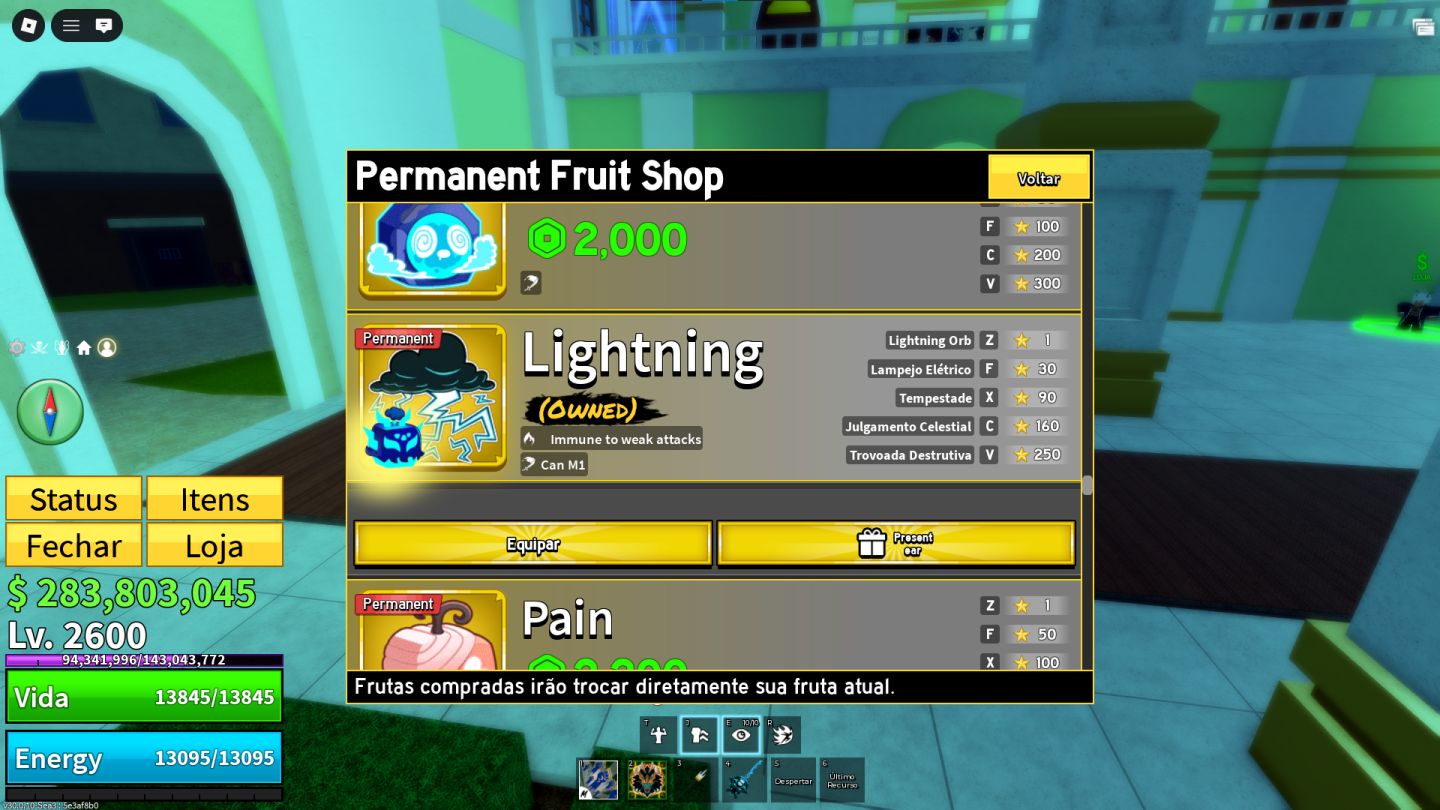 Conta Blox Fruit Dragon East Ingerida e Rumble, Buddha e Ice Compradas Robux
