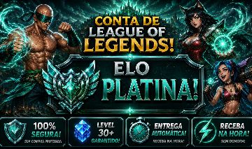 [Entrega Automática]platina 3, 37 Skins, 1 Mítica, 2 Lendária, Honra 5, Lvl 68
