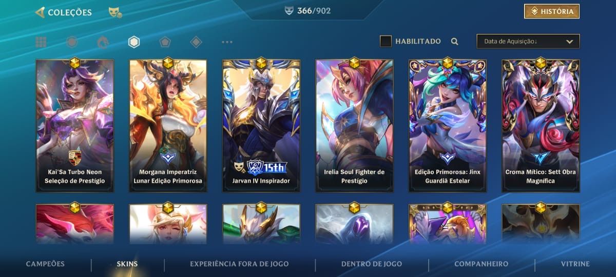 Conta Wild Rift Skin Nova do Varus 366 skins