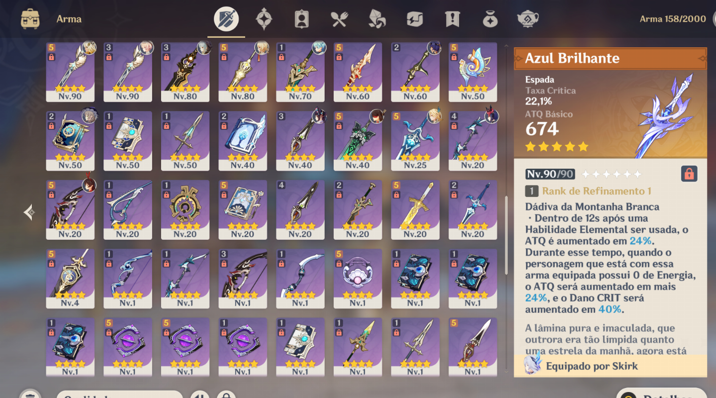 CONTA END GAME AR 60 Muito bem cuidada desde o início do jogo