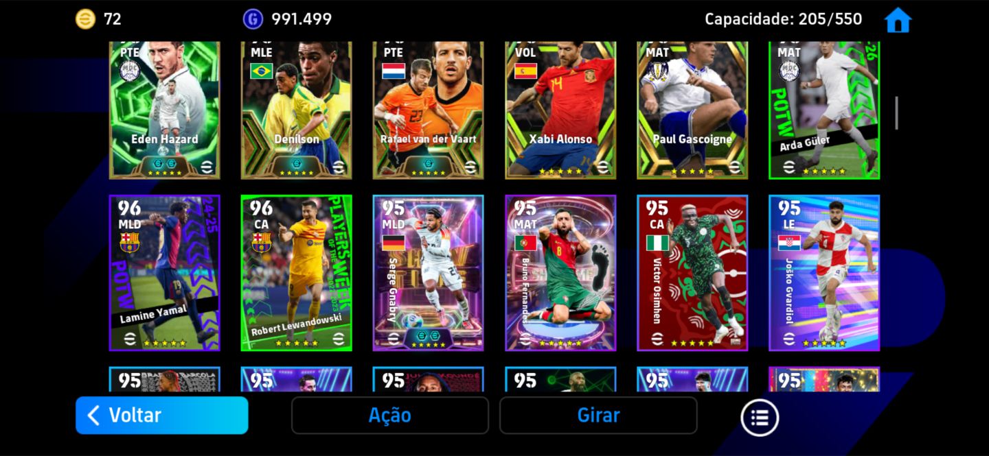 TIME EFOOTBALL MOBILE COM MESSI DA CHUTEIRA BIG TIME CR7 SHOW TIME E RODRI 106