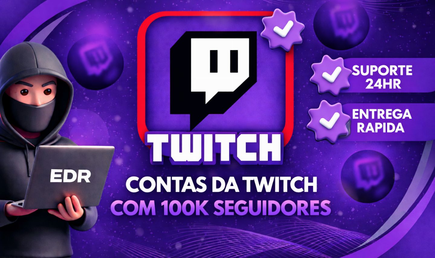 CONTA DA TWITCH COM 100.000 SEGUIDORES ( PROMOÇÃO DE JUNHO )