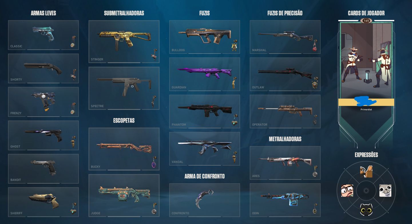 Conta Valorant - Várias skins (33 skins, 4 vandal, 2 faca, 2 phantom)-all boneco