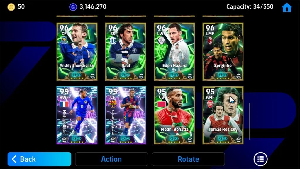 EFOOTBALL 3199 FC | GULLIT 106 | ROBERTO CARLOS 105 | BARESI 104 | CHIELLINI 104