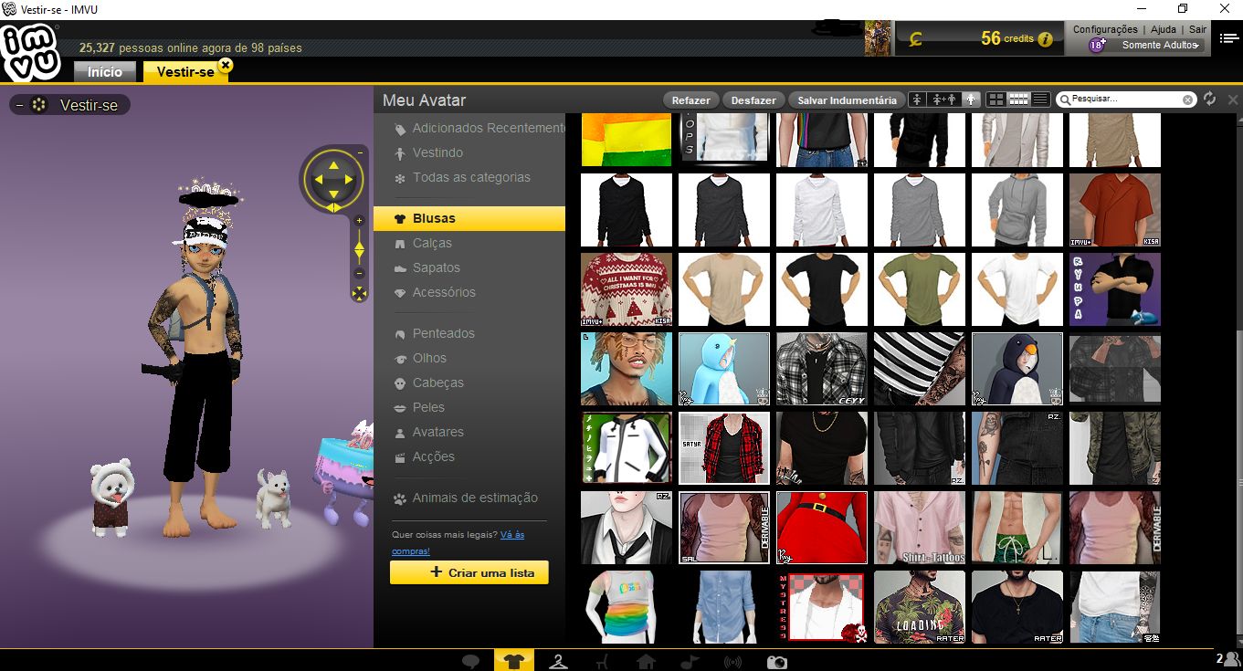 CONTA IMVU MASCULINA