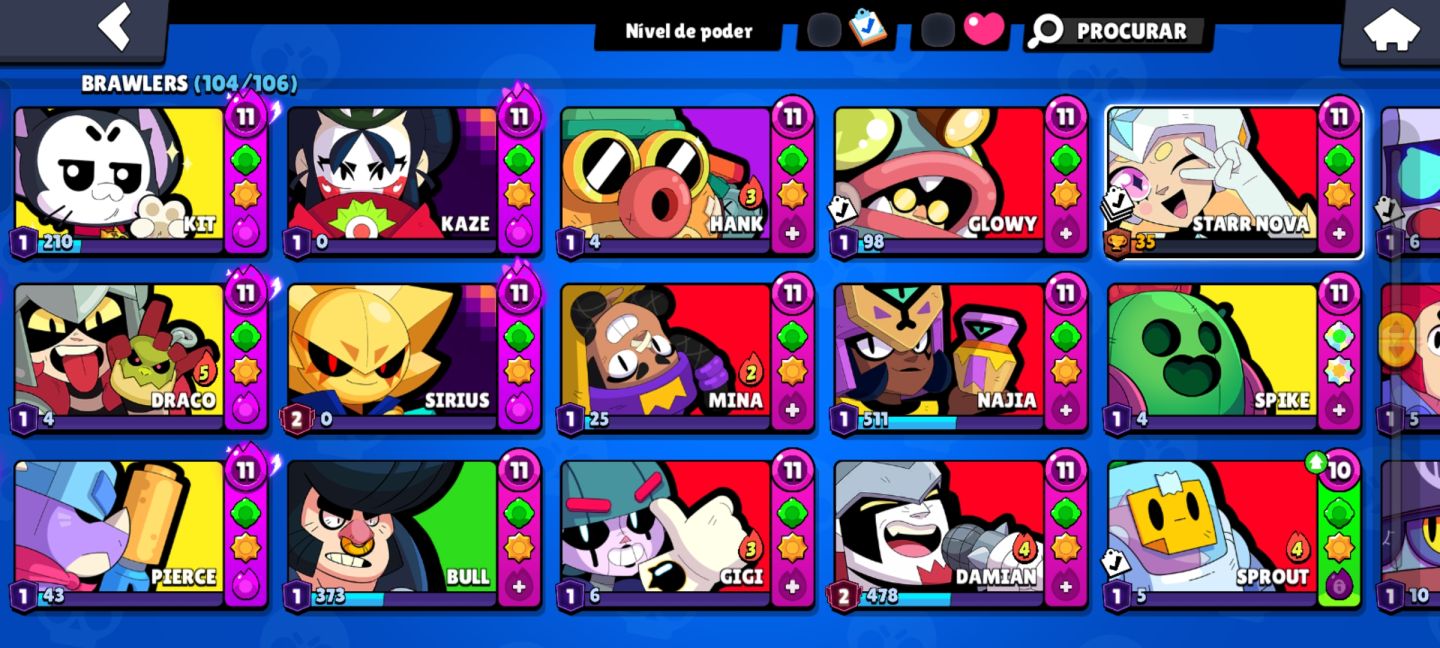 CONTA BRAWL STARS COMPLETA