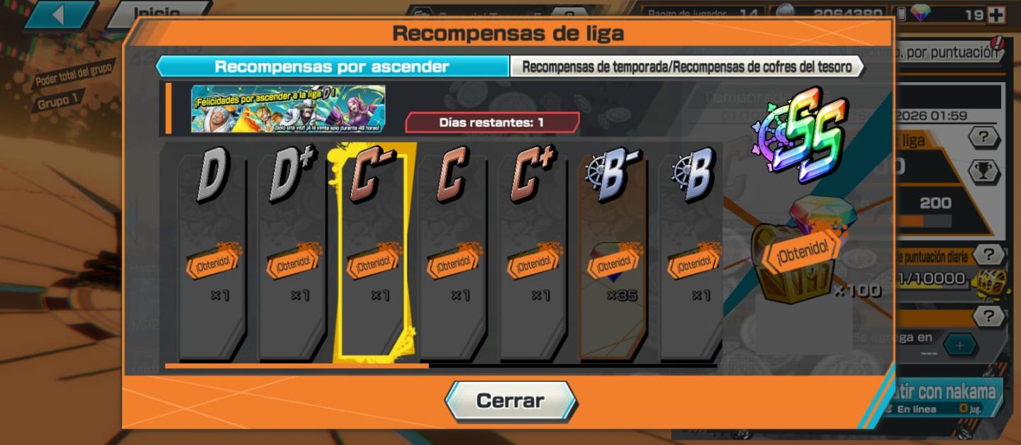 Conta 4 EX focada em Personagens corredo no Ranck SS
