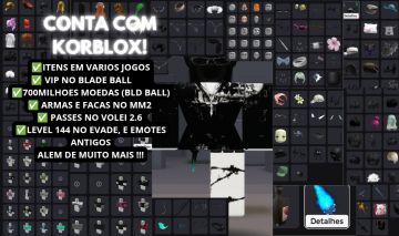 Conta Roblox com korblox mais de 27k de robux gastos (VALOR NEGOCIÁVEL)