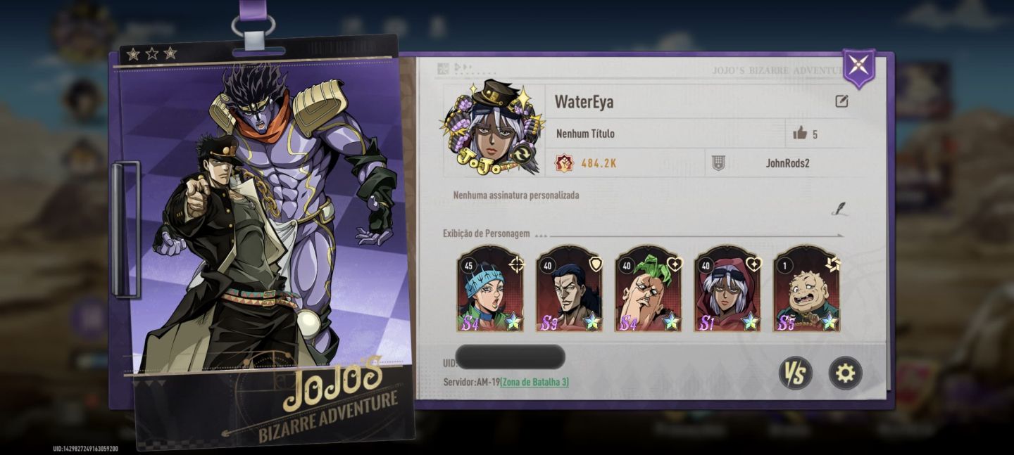 JOJO'S BIZZARRE ADVENTURE GS MELHORES PERSONAGENS