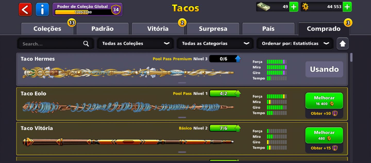 CONTA DE 8 BALL POOL