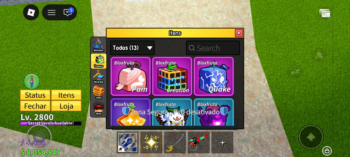CONTA BLOX FRUITS | LEVEL MAX | GHM | PAIN INVENTÁRIO