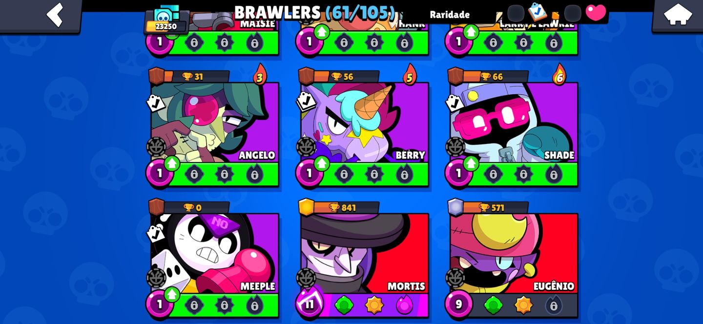 Conta brawl stars com skins mais raras do jogo