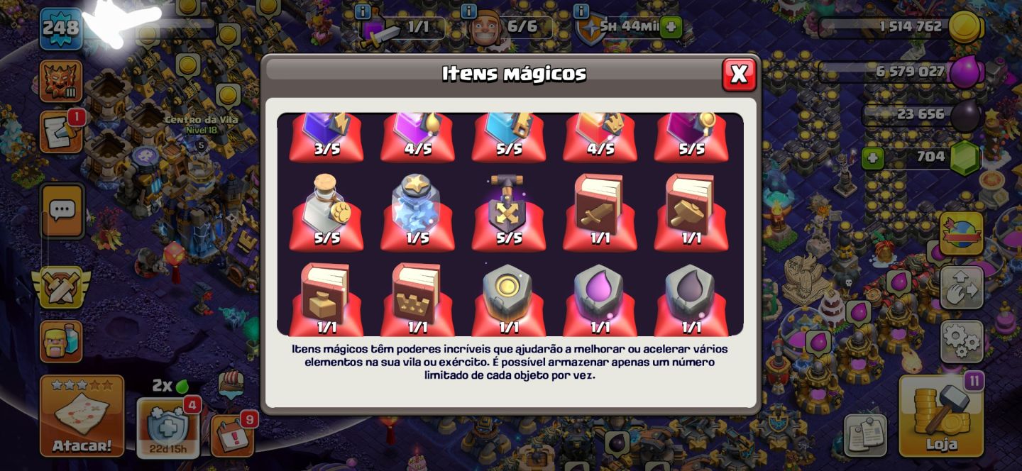 CV 18 SEMI-FULL CONTA BOA PRA LIGA DE CLANS